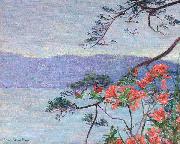 Lilla Cabot Perry Suruga Bay, Azaleas, oil on canvas